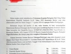 Meriahkan Hari Kemerdekaan,Camat Bandar Diduga Lakukan Pungutan Setiap Instansi Dan Sekolah,Bupati Diminta Ambil Sikap…!!!